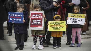 Rusya'nın Ukrayna'ya saldırıları Ankara'da protesto edildi