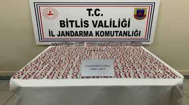 Bitlis'te 2 bin 800 sentetik uyuşturucu hap ele geçirildi