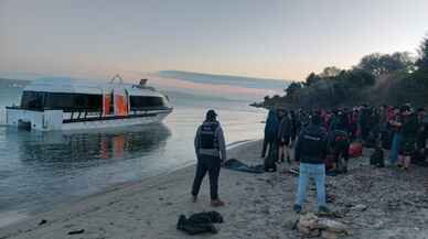 Çanakkale'de 123 düzensiz göçmen filikaya binmek üzereyken yakalandı