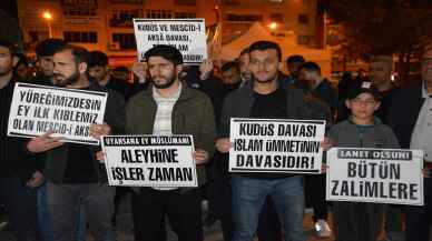 İsrail'in Mescid-i Aksa baskını Elazığ'da protesto edildi