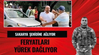 Sakarya şehidine ağlıyor