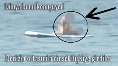 Dünya bunu konuşuyor! Denizin ortasında paddleboard üzerinde cinsel ilişkiye girdiler