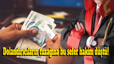 Profesyonel dolandırıcıların tuzağına bu sefer hakim düştü!