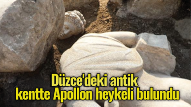 Düzce'deki antik kentte Apollon heykeli bulundu