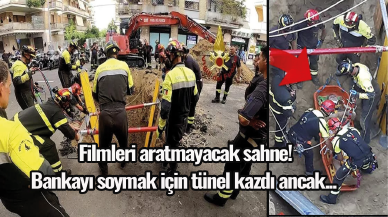 Filmleri aratmayacak sahne! Bankayı soymak için tünel kazdı ancak...