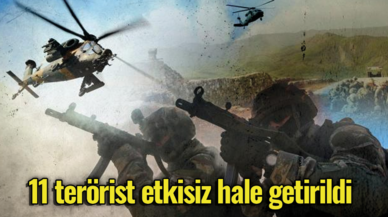 Fırat Kalkanı bölgesinde 11 PKK/YPG'li terörist etkisiz hale getirildi