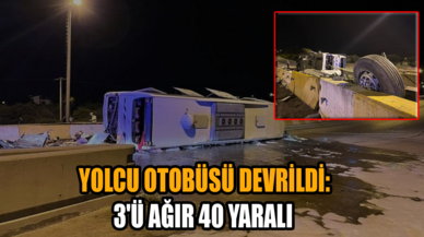 Hatay'da yolcu otobüsü devrildi: 3'ü ağır 40 yaralı