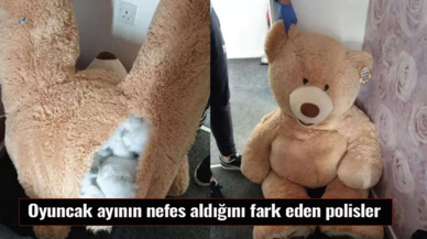 Nasıl yani! Oyuncak ayının nefes aldığını fark eden polisler...