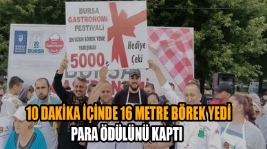 10 Dakika İçinde 16 Metre Börek Yedi Para Ödülünü Kaptı