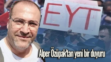 Alper Özüpak'tan yeni bir duyuru