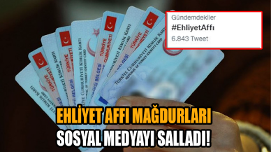 Ehliyet affı mağdurları sosyal medyayı salladı!