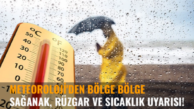 Meteoroloji'den bölge bölge sağanak, rüzgar ve sıcaklık uyarısı