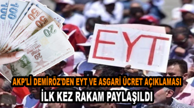 AKP'li Demiröz'den EYT ve asgari ücret açıklaması: İlk kez rakam paylaşıldı