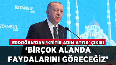 Erdoğan 'Kritik bir adımı attık' diyerek o yasayı yorumladı: 'Faydalarını birçok alanda göreceğiz'