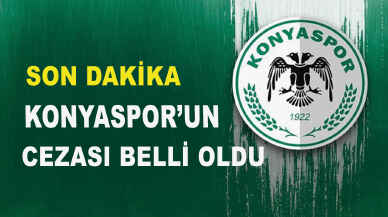 Son dakika... Konyaspor'un cezası belli oldu