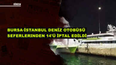 Bursa-İstanbul deniz otobüsü seferlerinden 14'ü iptal edildi