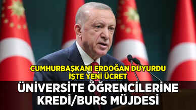 Erdoğan duyurdu: Öğrencilere kredi/burs müjdesi