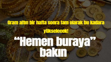 Gram altın bir hafta sonra tam olarak bu kadara yükselecek! Hemen buraya bakın