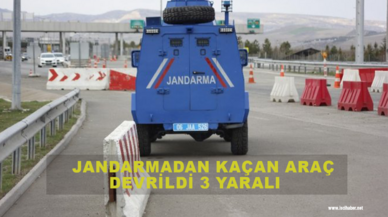 Jandarmadan kaçan araç devrildi: 3 yaralı