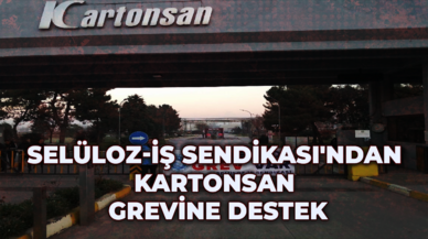 Selüloz-İş Sendikası'ndan Kartonsan grevine destek