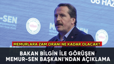 Son dakika... Memurlara zam oranı ne kadar olacak? Bakan Bilgin ile görüşen Memur-Sen Başkanı'ndan açıklama