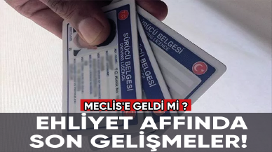 Ehliyet affında son gelişmeler! Meclis'e geldi mi ?