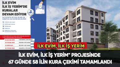 İlk Evim, İlk İş Yerim" projesinde 67 günde 58 ilin kura çekimi tamamlandı