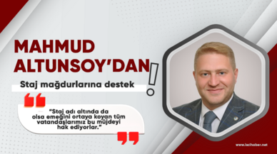 Mahmud Altunsoy'dan stajyer ve çıraklık mağdurlarına destek