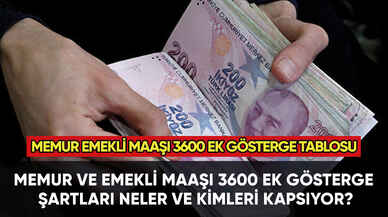 Memur ve emekli maaşı 3600 Ek Gösterge şartları neler ve kimleri kapsıyor?