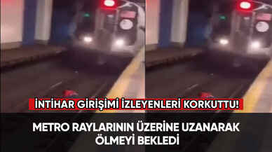 Metroda rayların üzerine uzanıp ölmeyi bekledi!