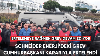 Schneider Enerji’deki grev Cumhurbaşkanı kararıyla ertelendi