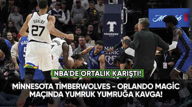 NBA'de Minnesota Timberwolves - Orlando Magic maçında yumruk yumruğa kavga!