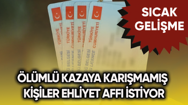 Ölümlü kazaya karışmamış kişiler ehliyet affı istiyor