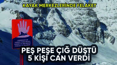 Peş peşe çığ faciası: 5 kişi can verdi