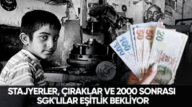 Stajyerler, çıraklar ve 2000 sonrası SGK'lılar eşitlik bekliyor