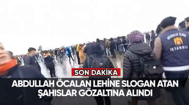 Abdullah Öcalan lehine slogan atan şahıslar gözaltına alındı