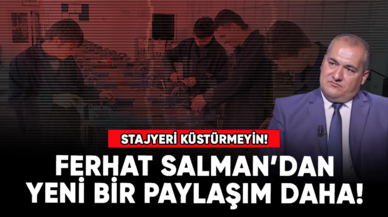 Başkan'dan yeni bir paylaşım daha! Stajyeri küstürmeyin!