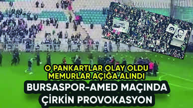 Bursaspor - Amedspor maçında provokasyon: Beyaz Toros ve Yeşil'le çirkin mesaj