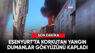 Son dakika.... Esenyurt’ta çatı katında yangın!