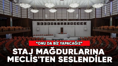 Staj mağdurlarına bu sefer de Meclis'ten seslendiler