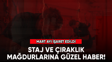 Staj ve Çıraklık Mağdurlarına güzel haber! Mart ayı işaret edildi