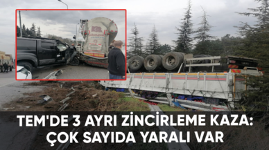 TEM'de zincirleme kaza: Çok sayıda yaralı var