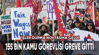 155 bin kamu görevlisi greve gitti, işler durma noktasına geldi