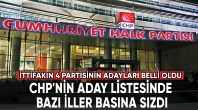 CHP'nin aday listesinde bazı iller basına sızdı