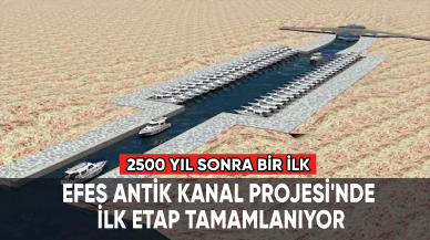 Efes Antik Kanal Projesi'nde ilk etap tamamlanıyor