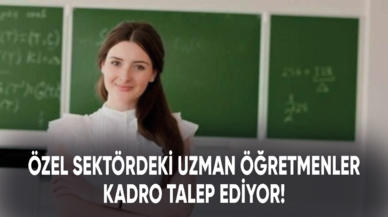 Özel sektördeki uzman öğretmenler kadro talep ediyor!