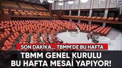 TBMM Genel Kurulu bu hafta mesai yapıyor!