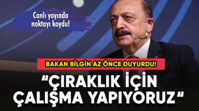 Bakan Bilgin az önce duyurdu! "Çıraklık için bir çalışma yapıyoruz"