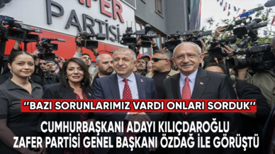 Cumhurbaşkanı adayı Kılıçdaroğlu, Zafer Partisi Genel Başkanı Özdağ ile görüştü