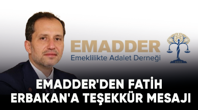 EMADDER'den Fatih Erbakan'a teşekkür